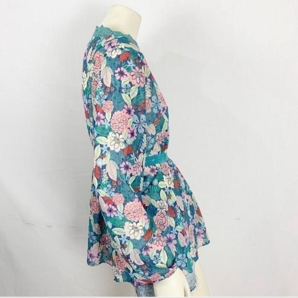 Matilda Jane Kookaburra floral Blouse size M - Picture 3 of 6